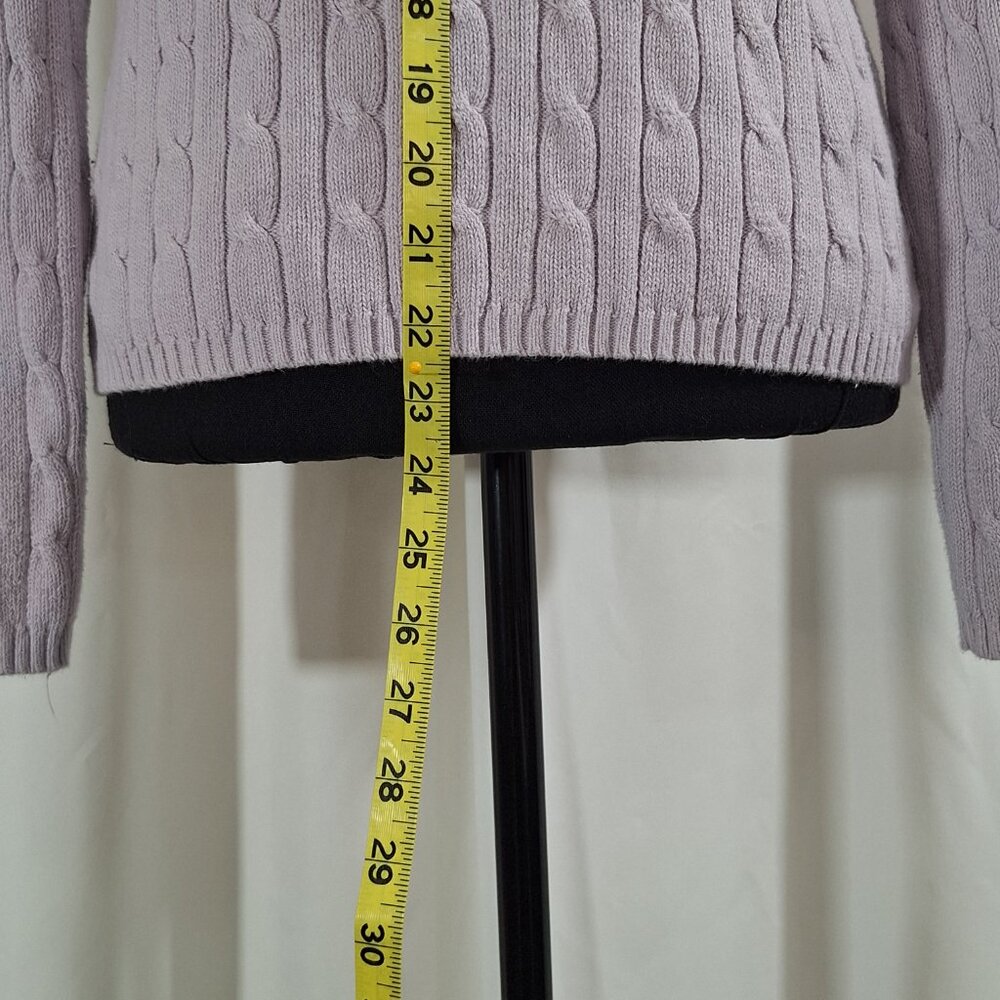 St. John’s Bay Classic Cable Knit Sweater Women’s Medium Lavender Light Purple - Picture 10 of 15